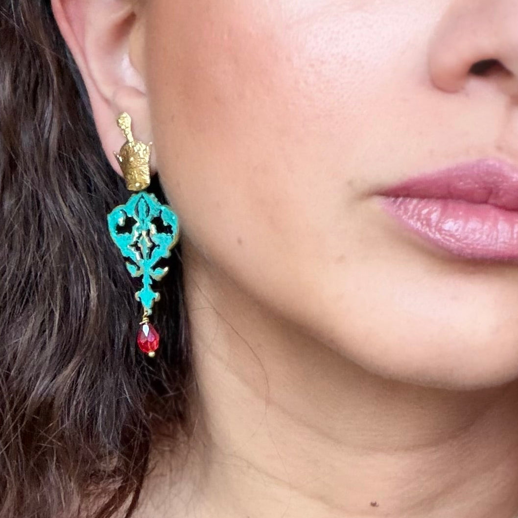 Oxide Crown Earrings