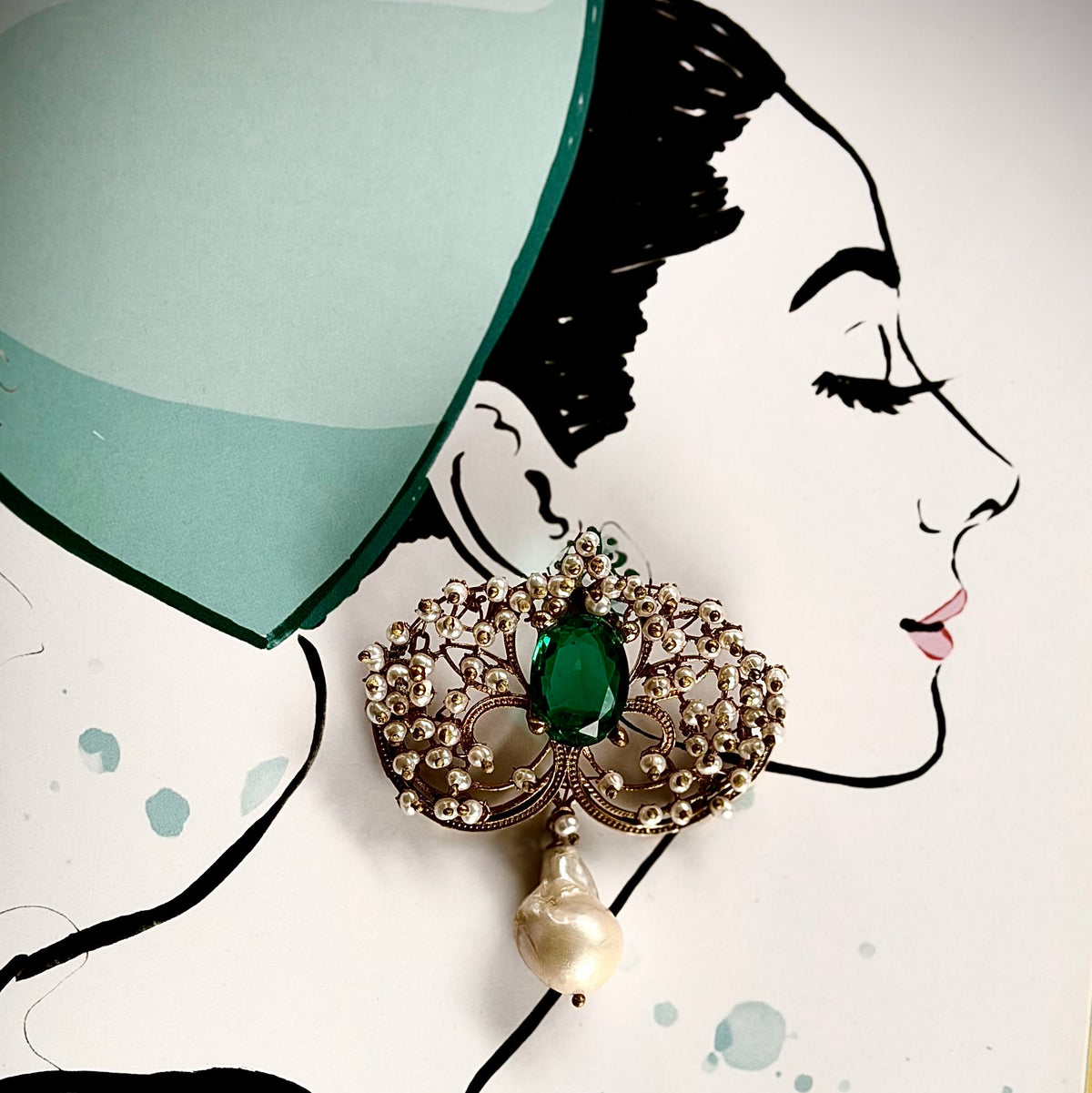 Victoria Brass Earrings