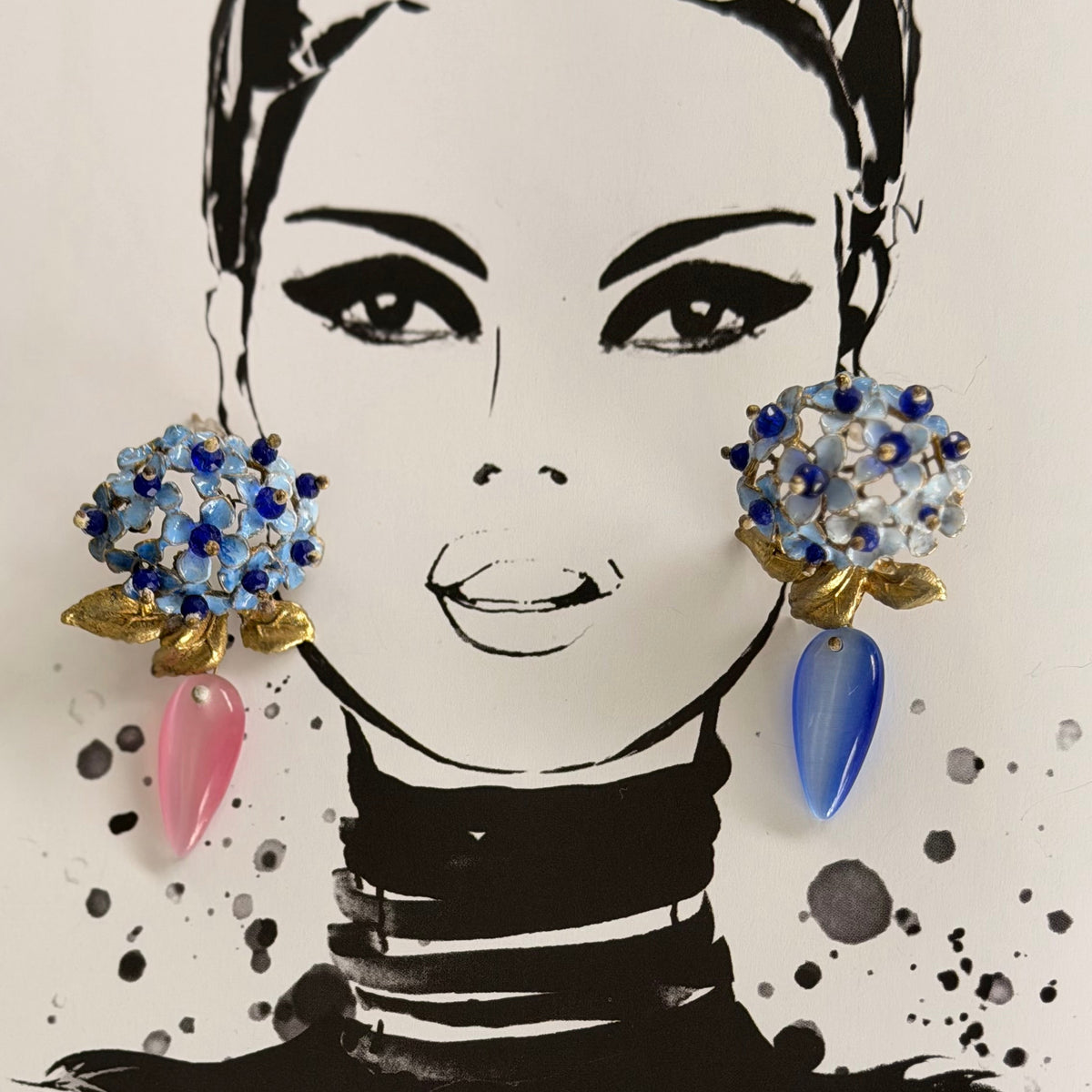 Brass Blossom Earrings