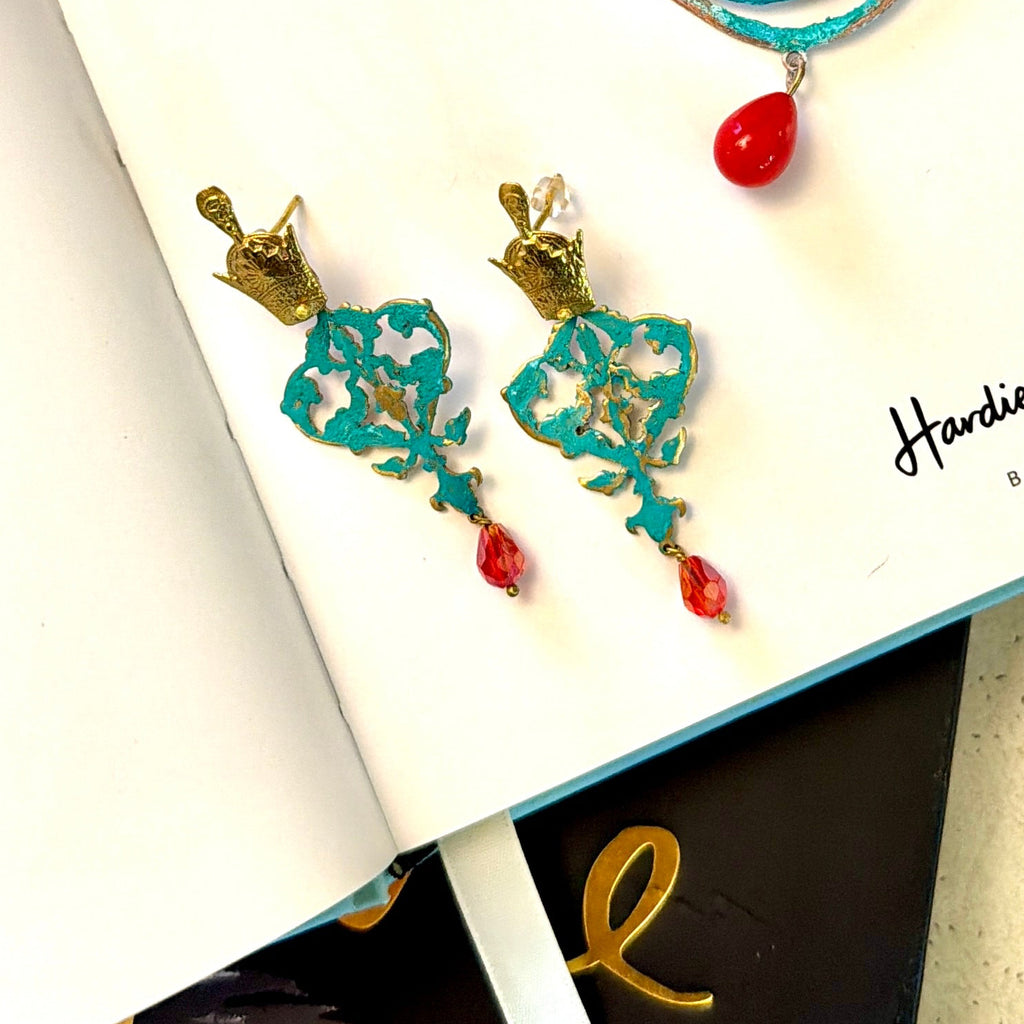 Oxide Crown Earrings