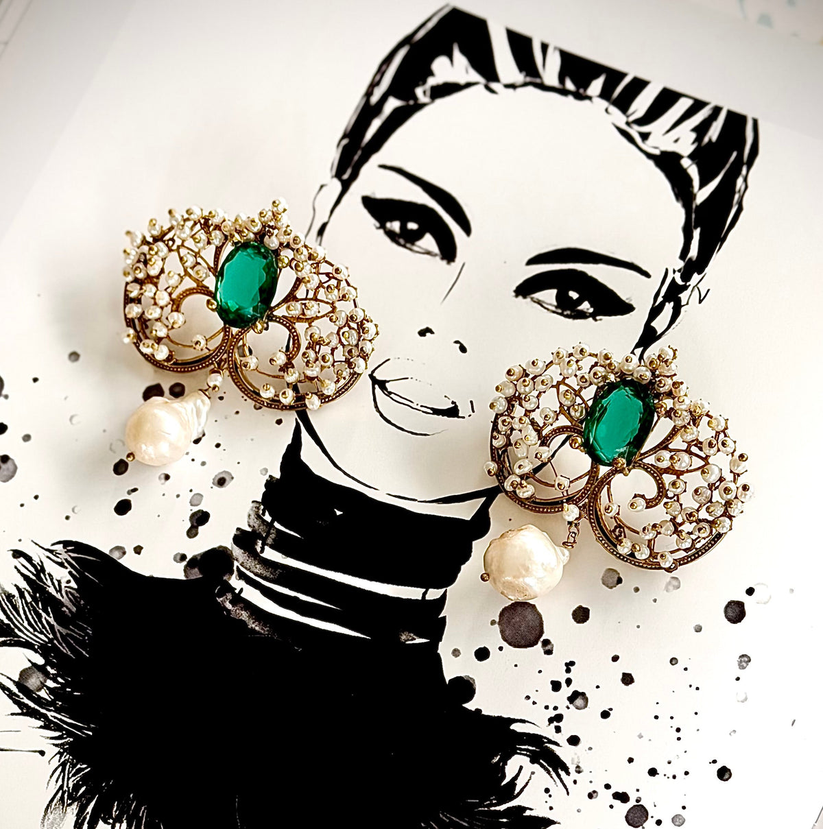Victoria Brass Earrings