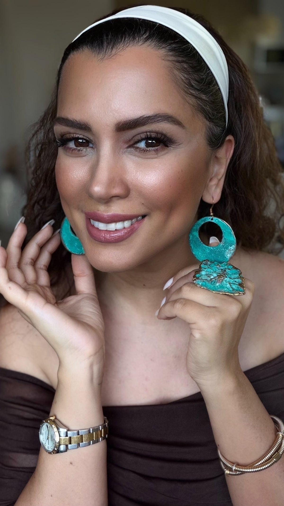 Oxide Brass Earrings