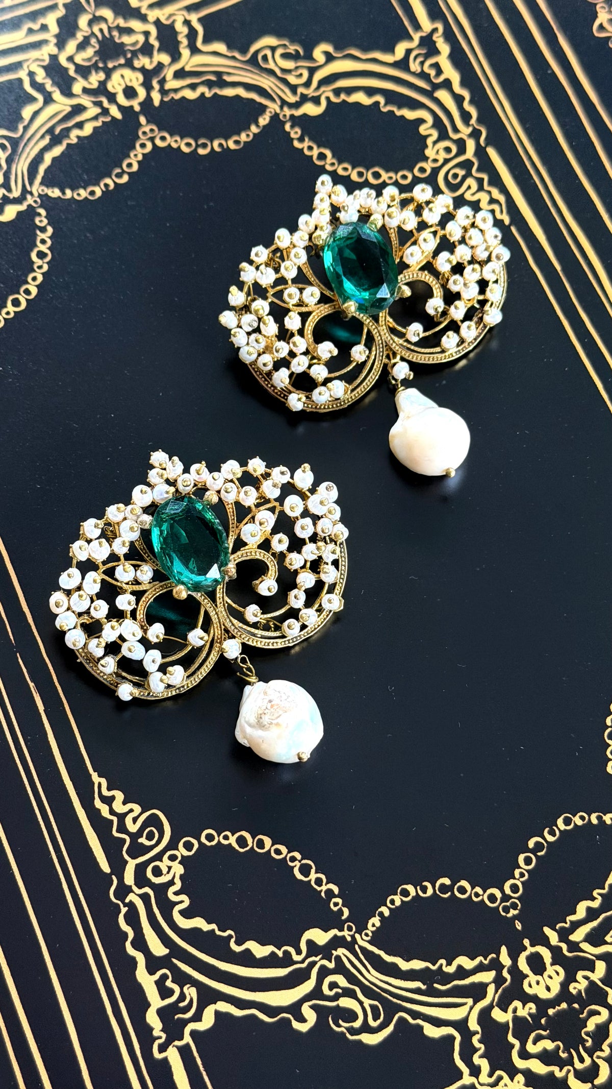 Victoria Brass Earrings