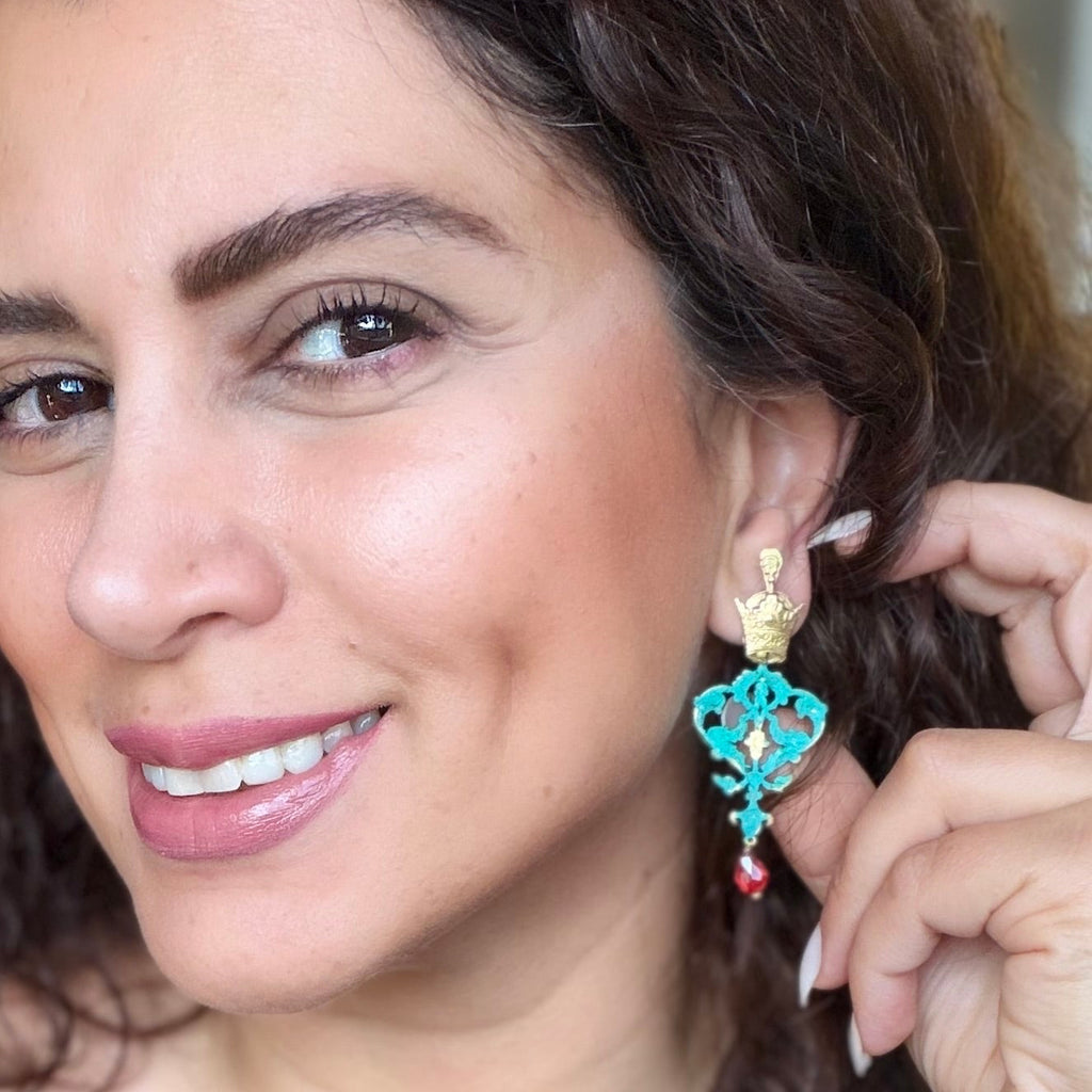 Oxide Crown Earrings