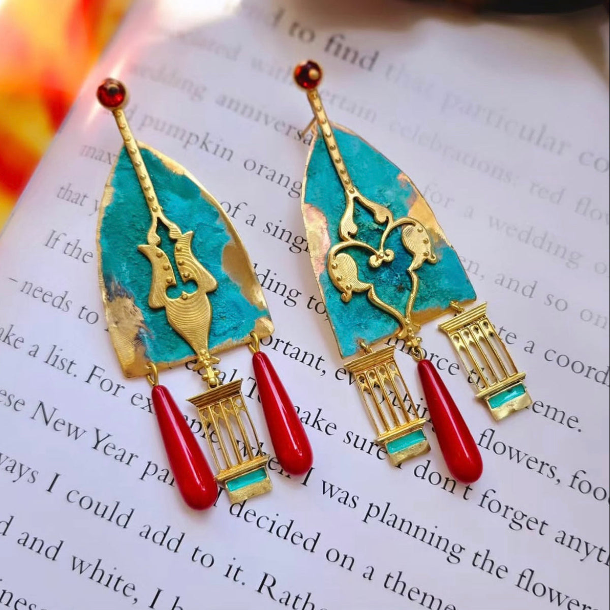 0cean patina earrings
