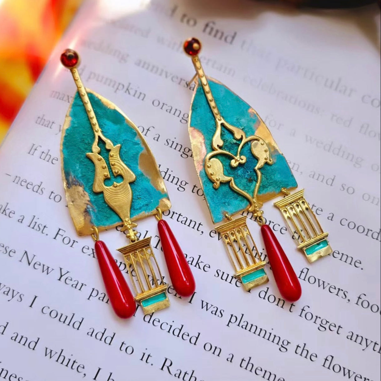 0cean patina earrings