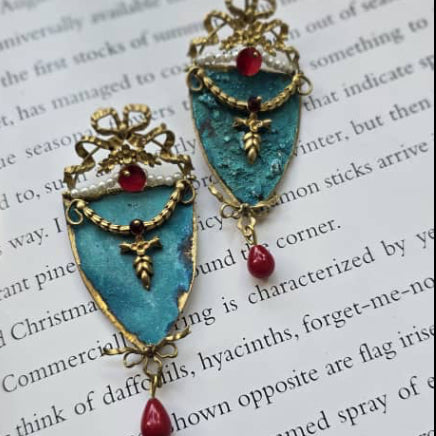Azure Bow Earrings